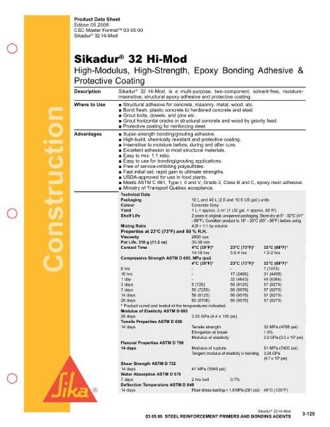 sikadur 32 product data sheet.